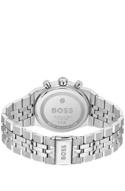 Candor blue-dial chronograph watch with fluted bezel