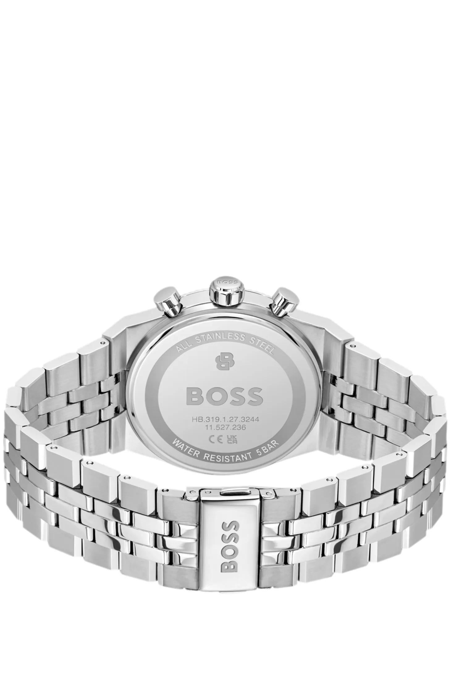 Candor blue-dial chronograph watch with fluted bezel