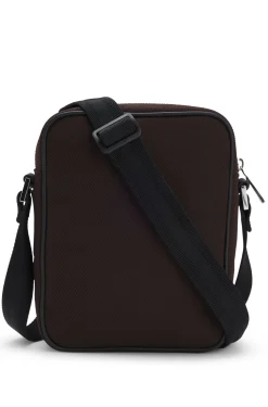 Canvas reporter bag with logo lettering