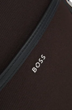 Canvas reporter bag with logo lettering