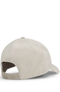Cap in virgin wool with logo trim