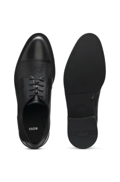 Cap-toe Derby shoes in leather