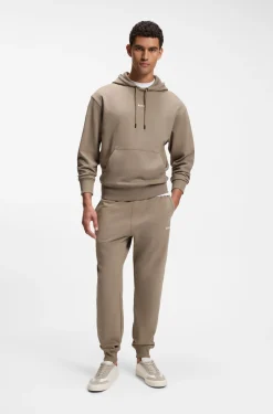 Casual cotton tracksuit set with a minimalist logo