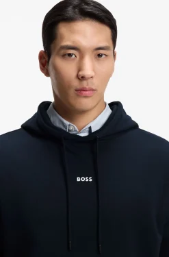 Casual cotton tracksuit set with a minimalist logo
