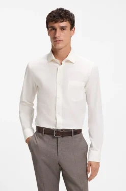 Casual-fit heritage shirt in cotton poplin