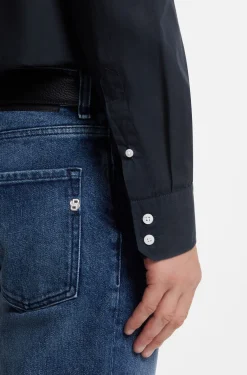 Casual-fit heritage shirt in cotton poplin