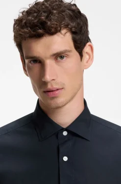 Casual-fit heritage shirt in cotton poplin
