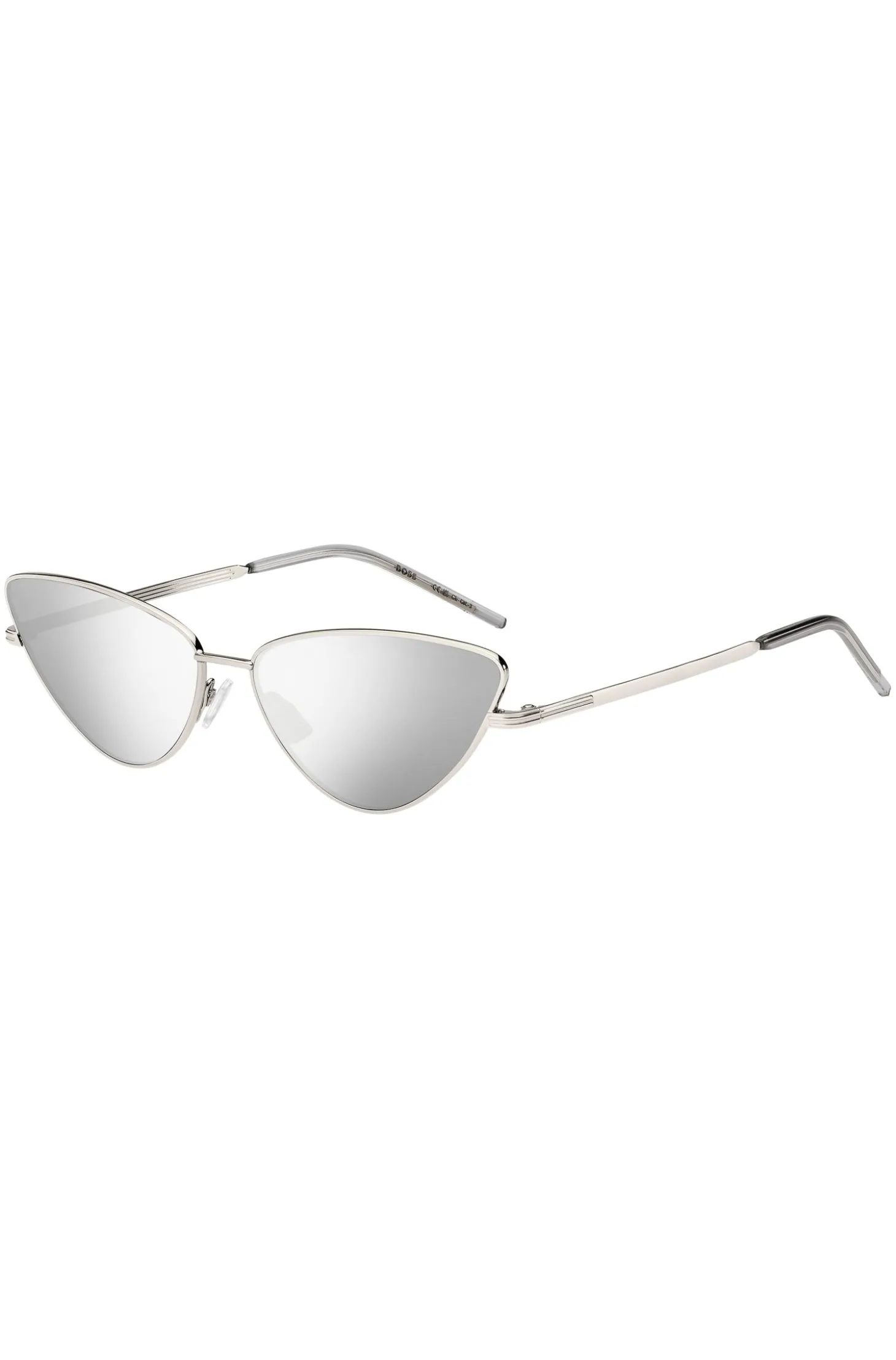 Cat-eye sunglasses in steel with signature details