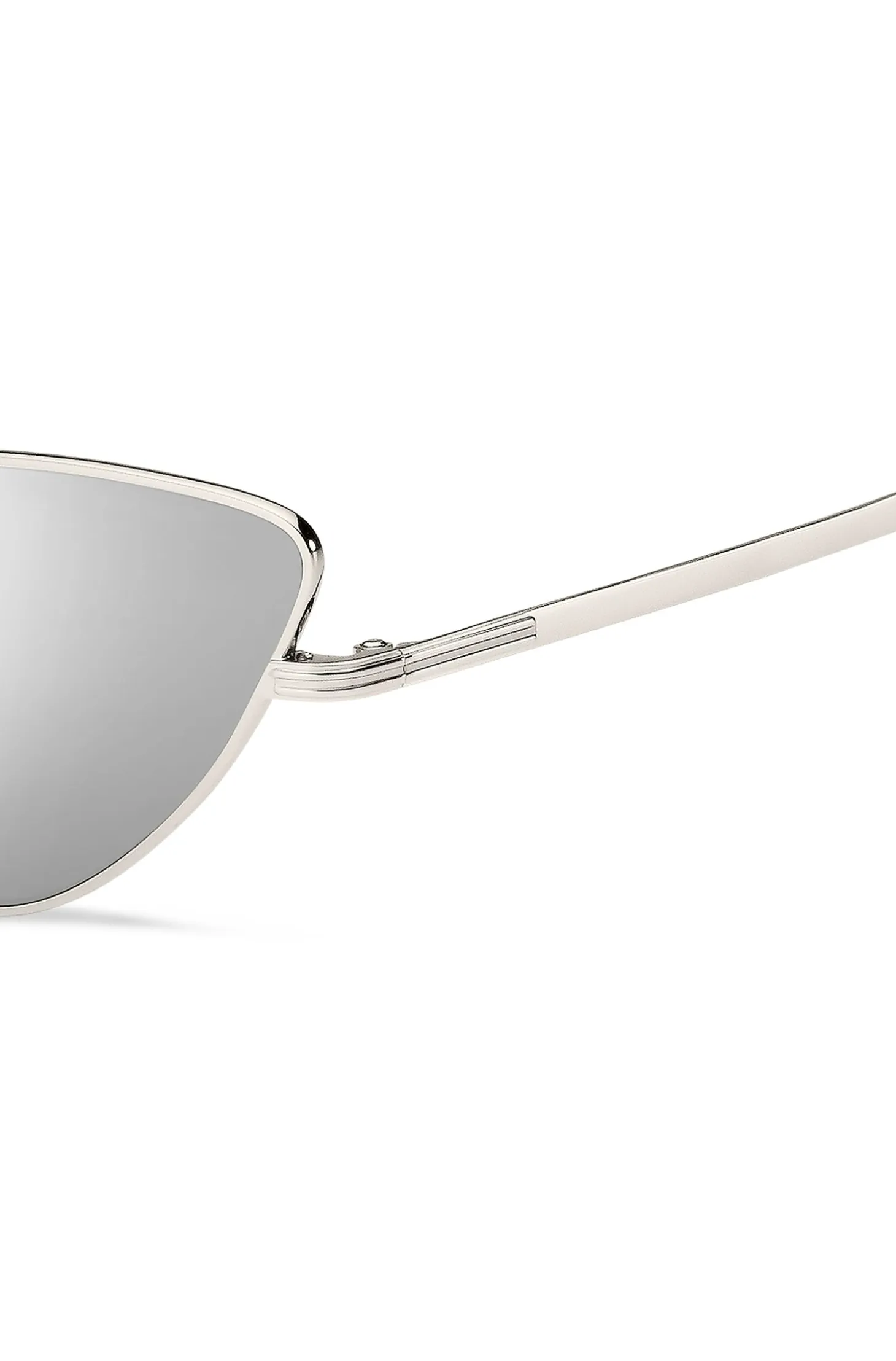 Cat-eye sunglasses in steel with signature details