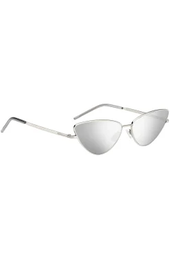 Cat-eye sunglasses in steel with signature details