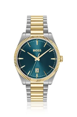 Cheswick two-tone watch with fluted bezel