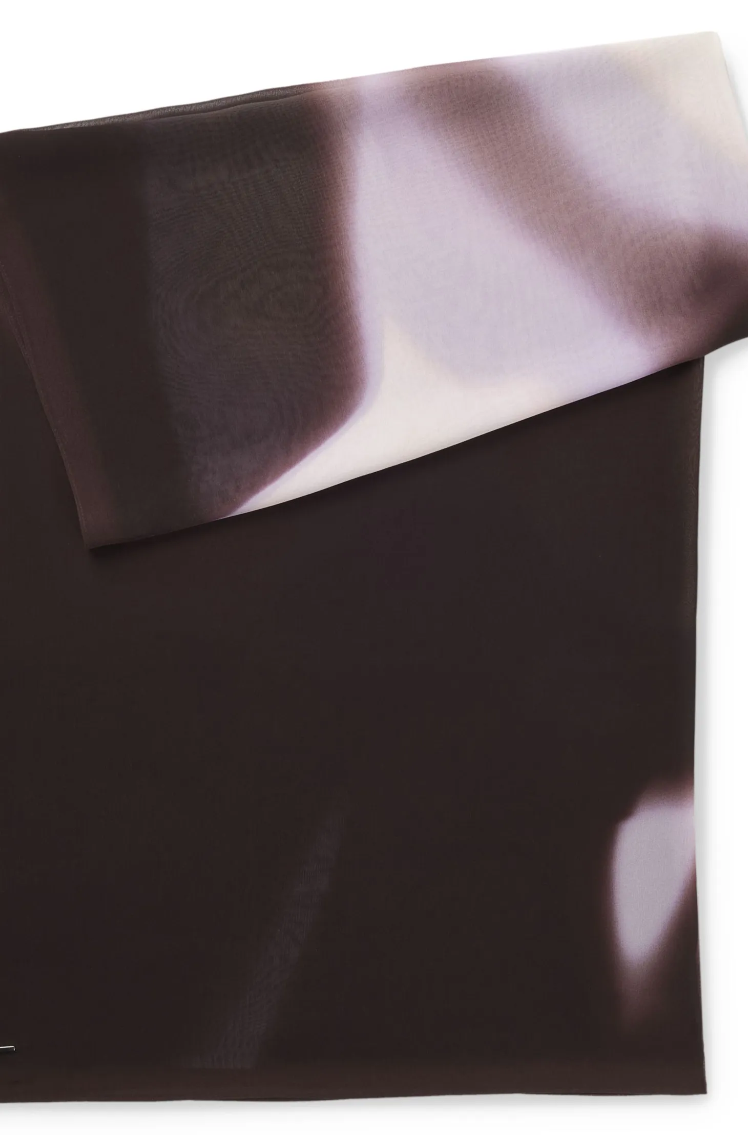 Chiffon shawl with logo rivet