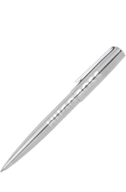 Chrome ballpoint pen with tonal logo