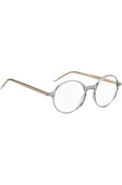 Clear-acetate optical frames with striped metal core wire