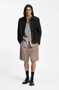 Coach jacket in double-faced cotton