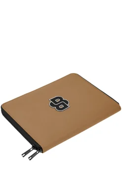Collegiate-style folder with contrast logo detail