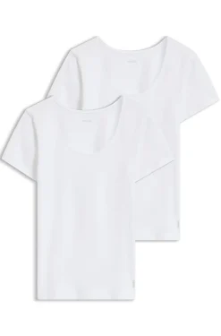 Contrast-logo underwear top in stretch cotton