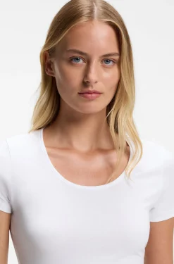 Contrast-logo underwear top in stretch cotton