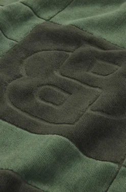 Cotton bath sheet with carved Double B monogram
