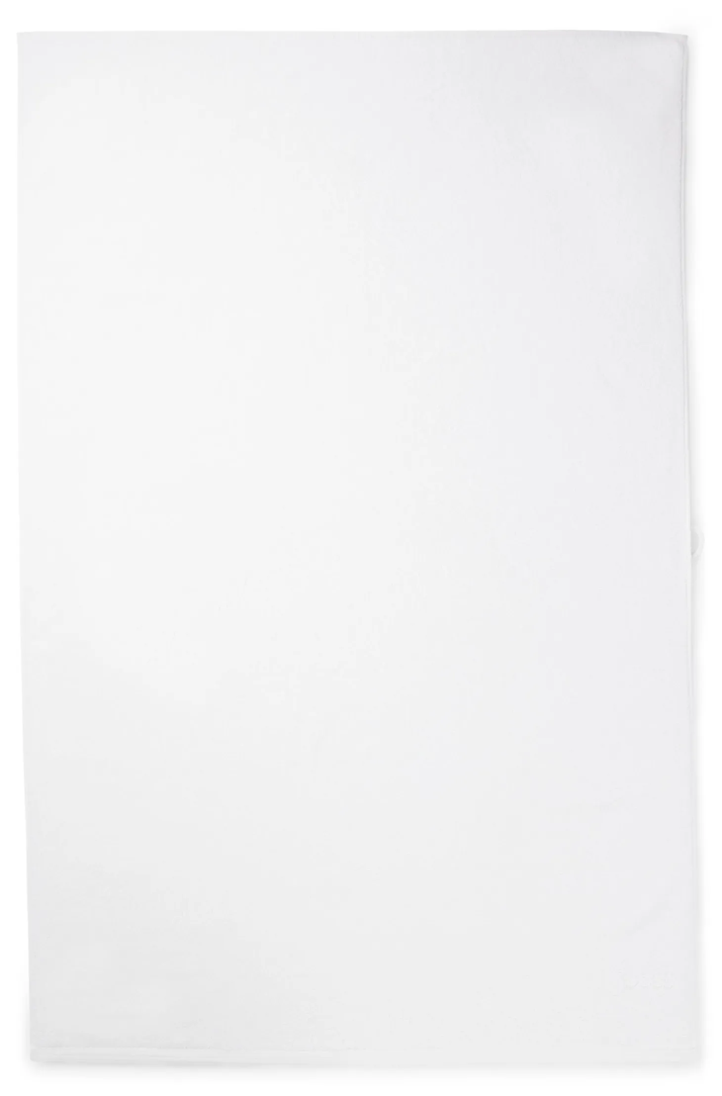Cotton bath sheet with contrast embroidered logo