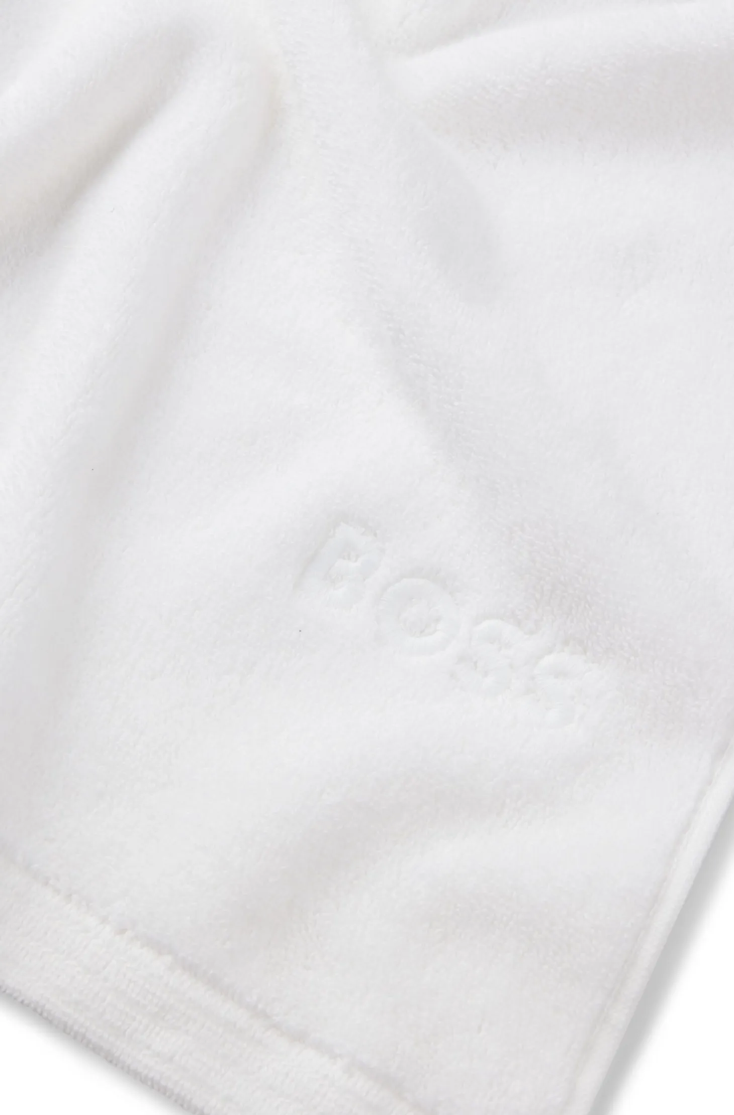 Cotton bath sheet with contrast embroidered logo