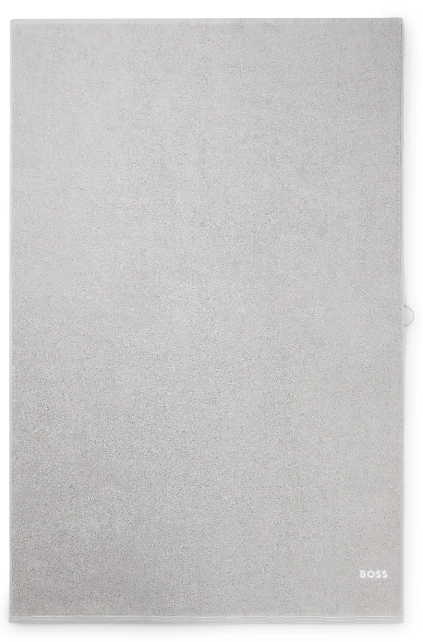 Cotton bath sheet with contrast embroidered logo