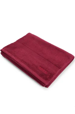 Cotton bath sheet with embroidered logo