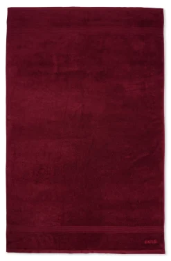 Cotton bath sheet with embroidered logo