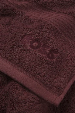 Cotton bath sheet with embroidered logo