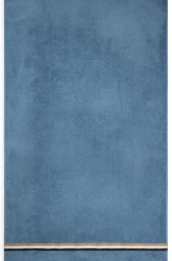 Cotton bath sheet with signature stripe