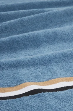 Cotton bath sheet with signature stripe