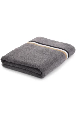 Cotton bath sheet with signature stripe