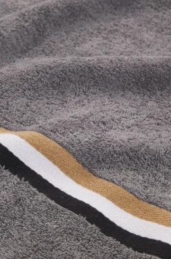Cotton bath sheet with signature stripe