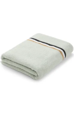 Cotton bath sheet with signature stripe