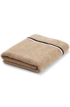 Cotton bath sheet with signature stripe