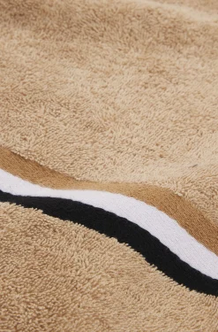 Cotton bath sheet with signature stripe