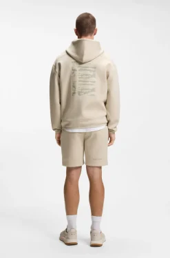 Cotton-blend hoodie with reflective graphic