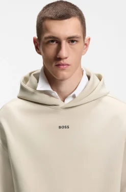 Cotton-blend hoodie with reflective graphic