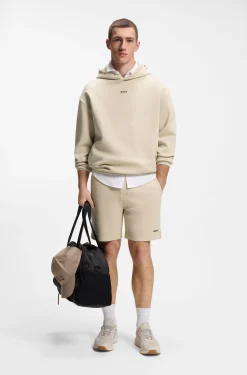 Cotton-blend hoodie with reflective graphic