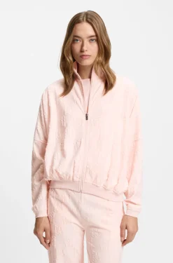 Cotton-blend jacket with all-over logo pattern