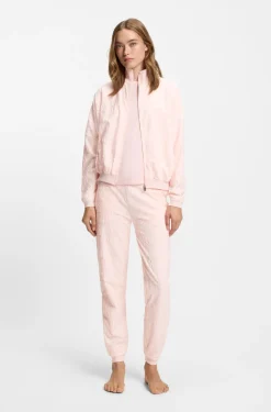 Cotton-blend jacket with all-over logo pattern