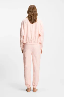Cotton-blend jacket with all-over logo pattern
