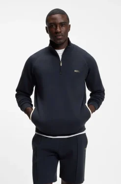 Cotton-blend jacket with metallic logo