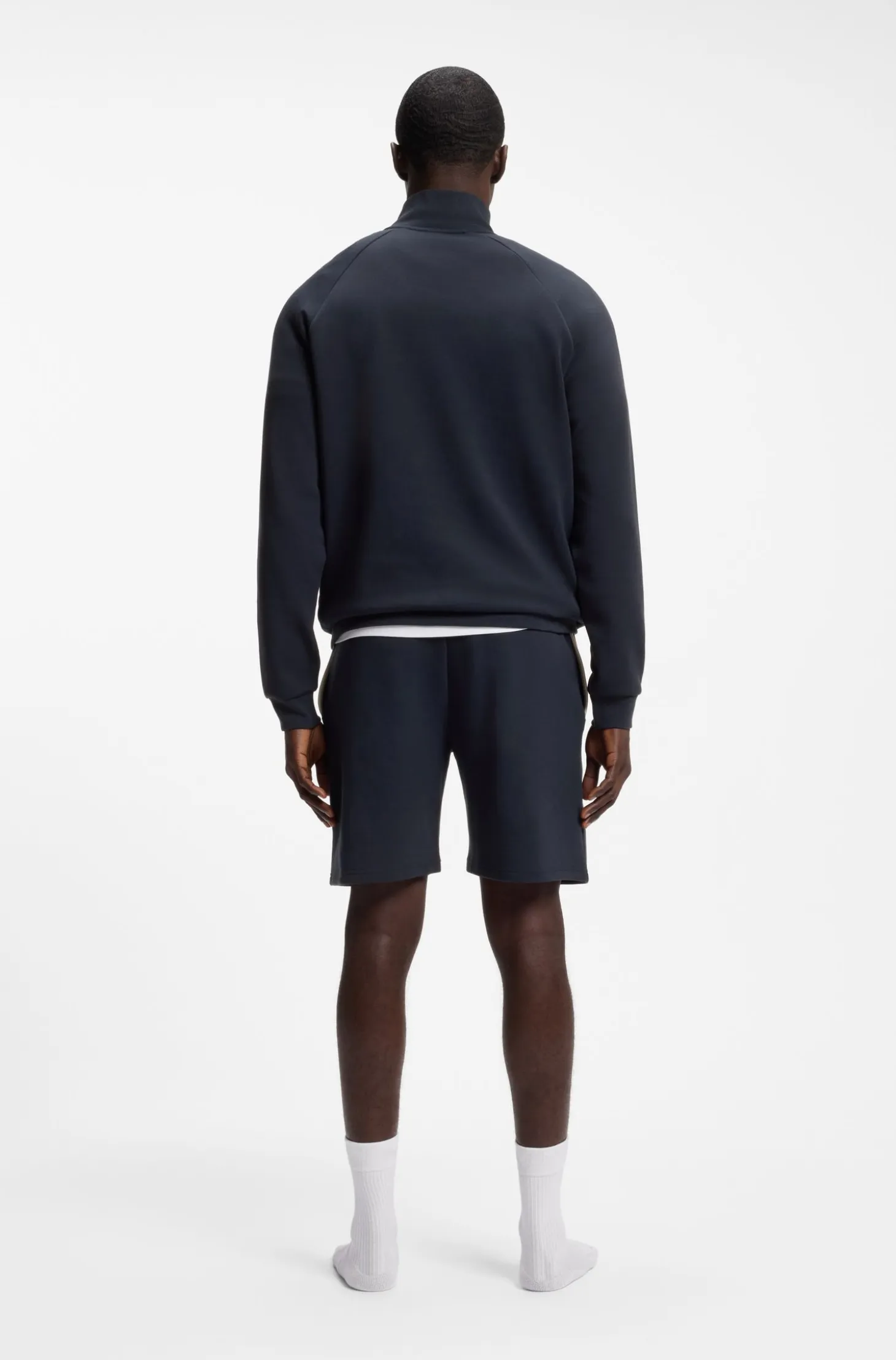 Cotton-blend jacket with metallic logo