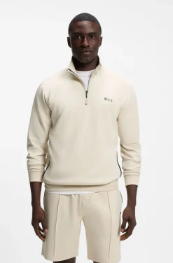 Cotton-blend jacket with metallic logo
