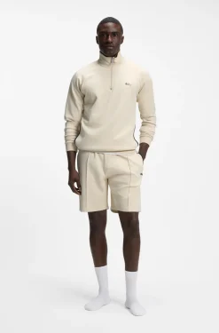 Cotton-blend jacket with metallic logo