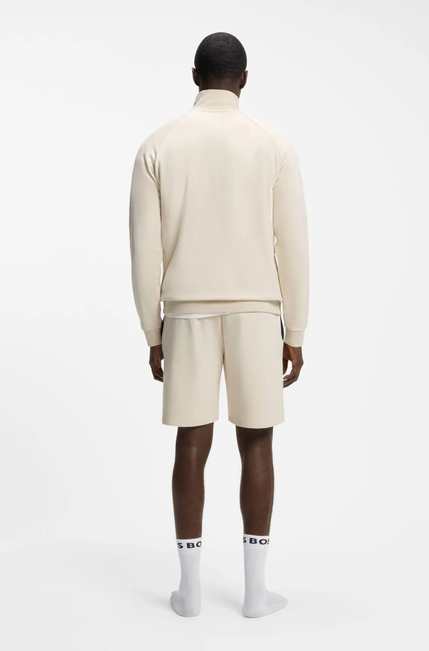 Cotton-blend jacket with metallic logo