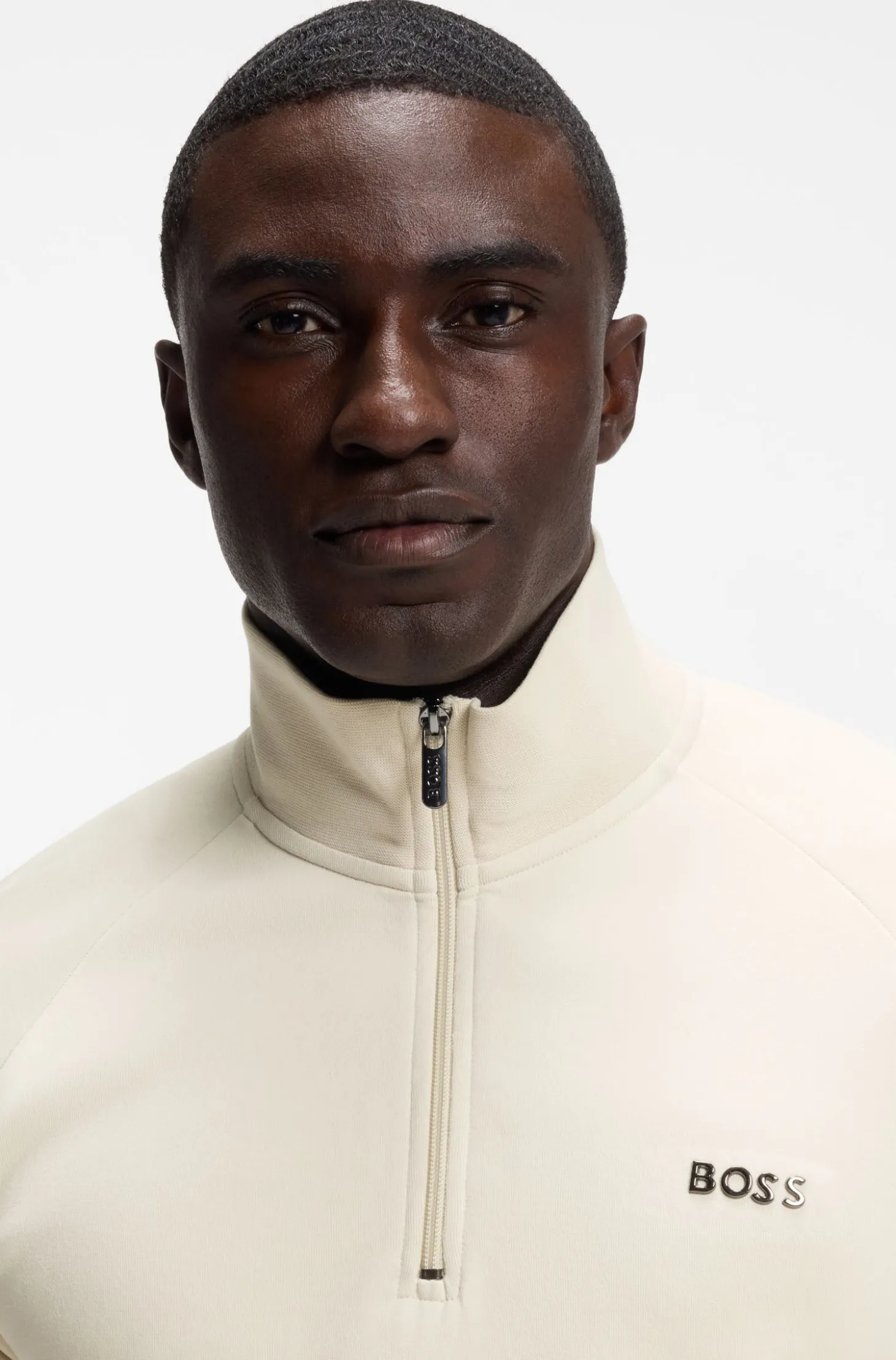 Cotton-blend jacket with metallic logo