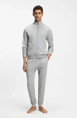 Cotton-blend jacket with waffle structure