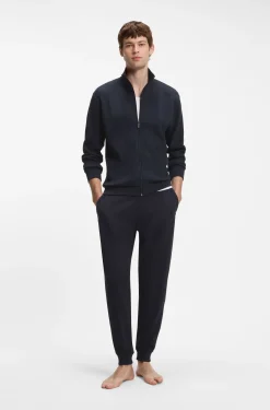 Cotton-blend jacket with waffle structure